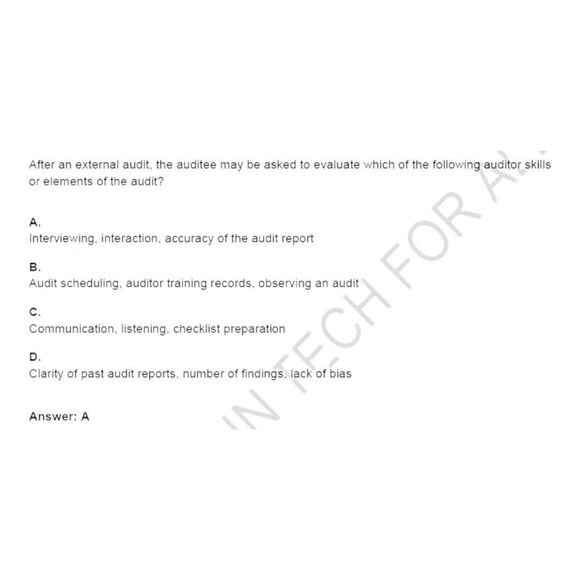 Printout CQA Certified Quality Auditor Certification Exam Study Guide - Picture 4 of 6